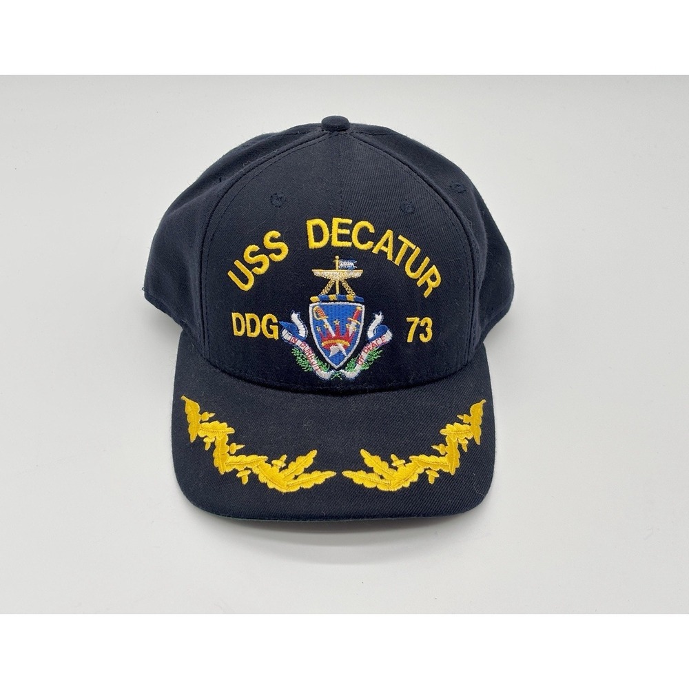 USS DECATUR DDG 73 The Corps US Navy Baseball Trucker Cap Hat Adjustable Blue